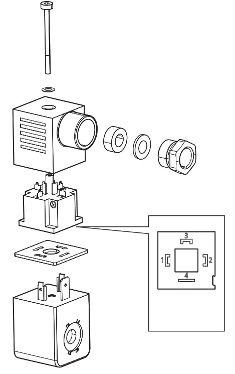 EMERSON CO1 Aventics Solenoid Coil with Electrical Connector -