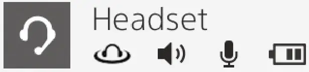 PlayStation Wireless Headset - Status display