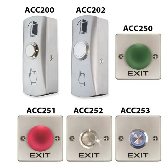 zap ACC250 Slim and Compact Exit Buttons FIG 1