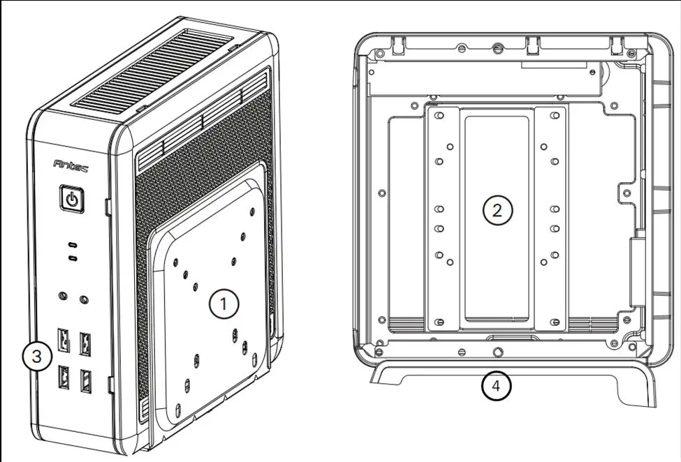 Antec ISK 110 VESA -DIAGRAM