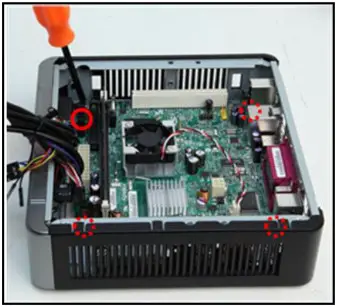 Antec ISK 110 VESA - Motherboard screw locations