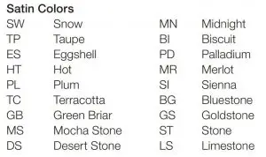 FIG 5 Colors and Finishes