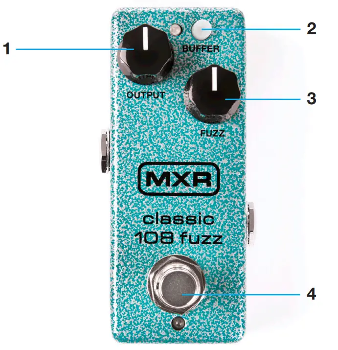 MXR M296 Classic 108 Fuzz Mini Guitar Effects Pedal - fig 1
