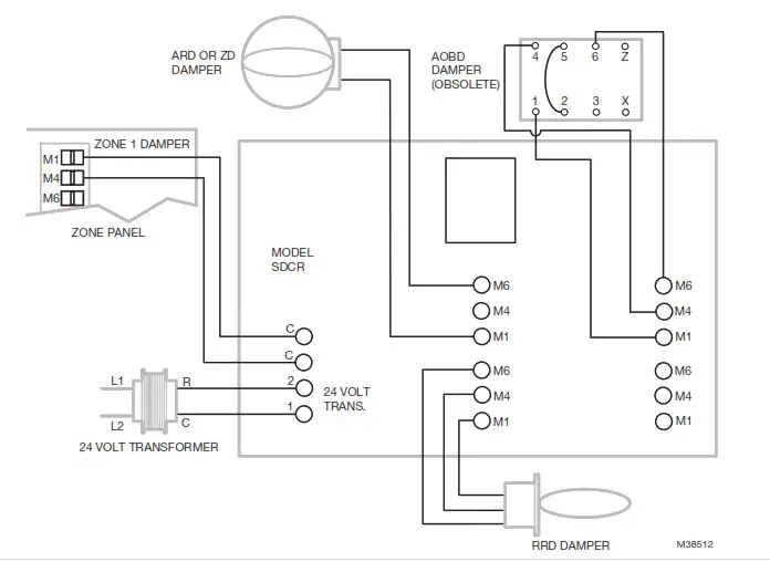 resideo SDCR Secondary Damper Control Relay - SDCR SECONDARY DAMPER CONTROL RELAY