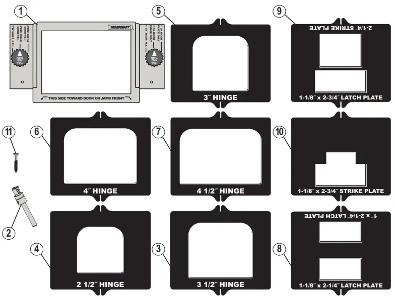MILESCRAFT 1213 Hingemate300 For Mortising Of Interior Doors Black - 1