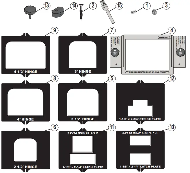 MILESCRAFT 1213 Hingemate300 For Mortising Of Interior Doors Black - 9