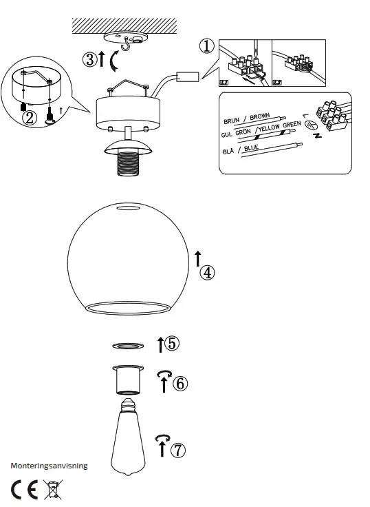 ELVITA E116983 Laholm Ceiling Light -