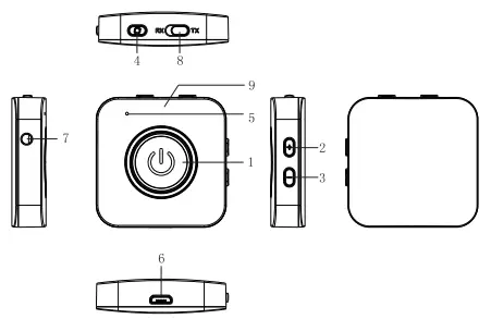 ilaicomein DWR21 Bluetooth 5.0 Transmitter and Receiver 2 In - Fig