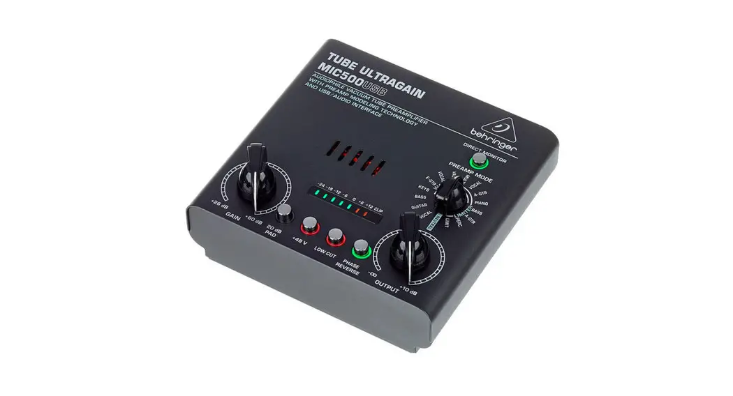Behringer Mic500usb Tube Ultragain User Guide