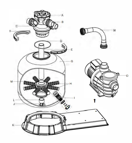 REMORA 03 0801 Plastic Sand Filter with Pump Combo - Fig