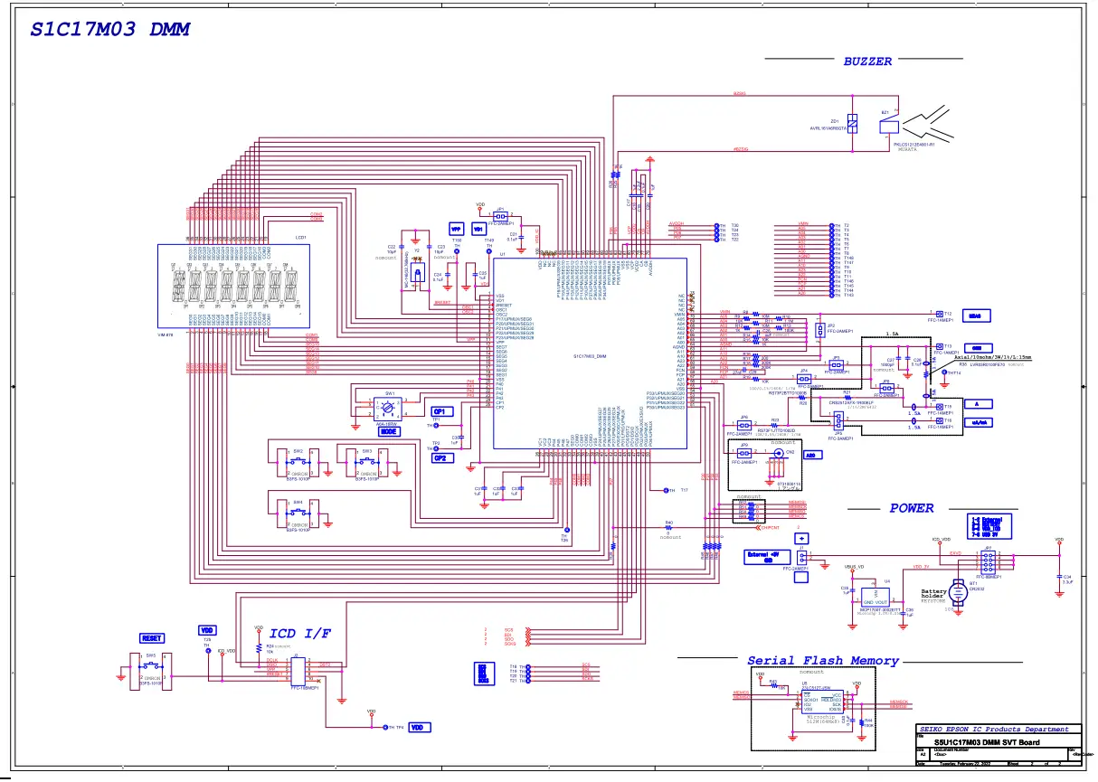 EPSON S5U1C17M03T Cmos 16 Bit Dmm Microcontroller Board-fig2