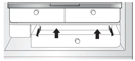 AJ Medison GE GNE25JSKSS 33 Inch French Door Refrigerator -crispers cover