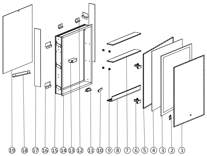 CARSOLI LMDC2432 LED Illuminated Aluminium Cabinets - fig 3