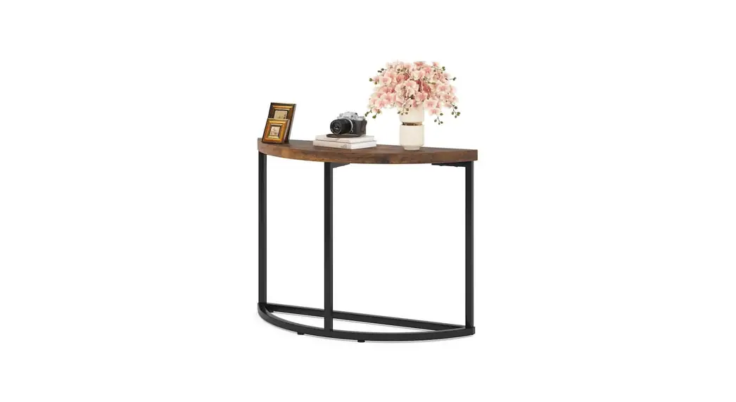 Tribesigns Ct-ny004 43 Inch Vintage Brown Half Oval Moon Wood Instructions