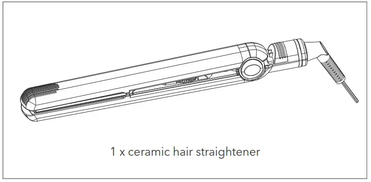 DARTWOOD 40W Portable Ceramic Hair Straightener - fig