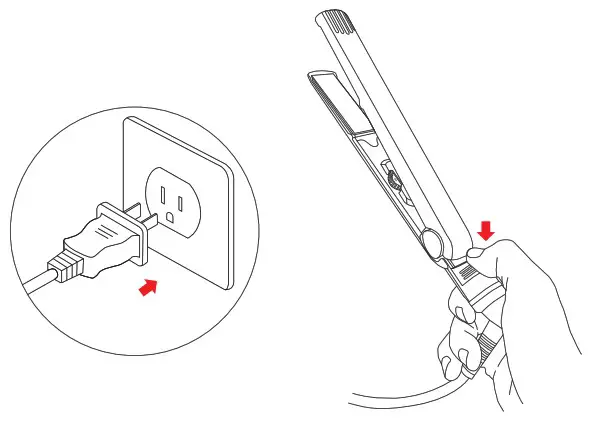 DARTWOOD 40W Portable Ceramic Hair Straightener - straightener