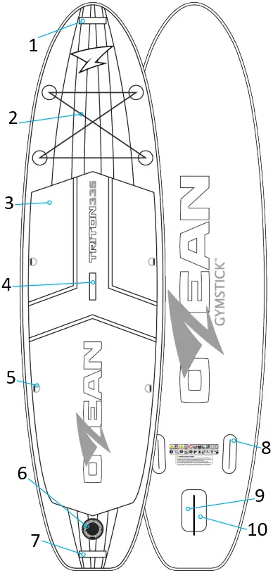 OZEAN TRITON 335 Inflatable Standup Paddle Boards A01