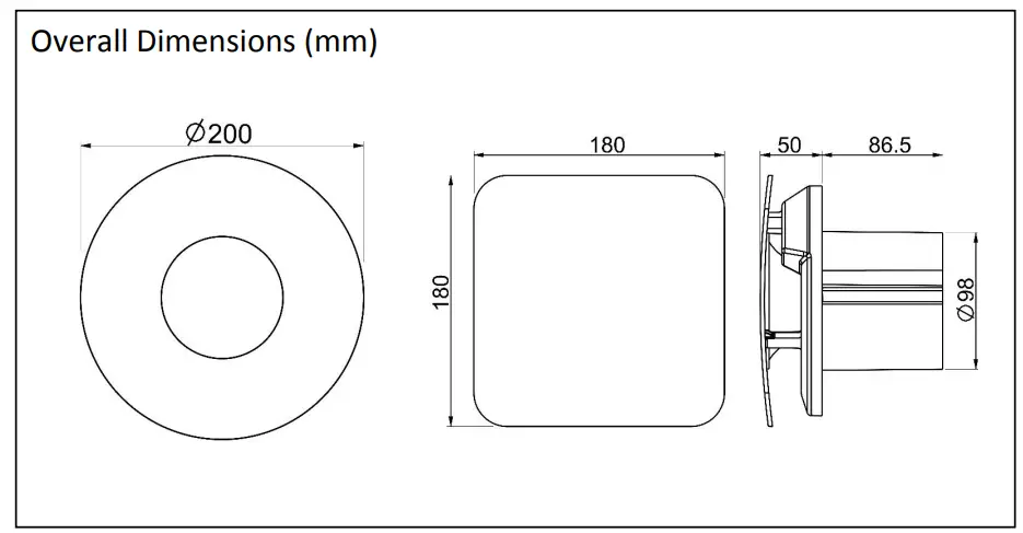 Xpelair C4SR Simply Silent 100mm Contour Fan - fig 1