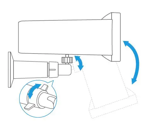 BAUHAUS 0108479B Solar Camera User Guide - Hold and screw camera to the mounting bracket