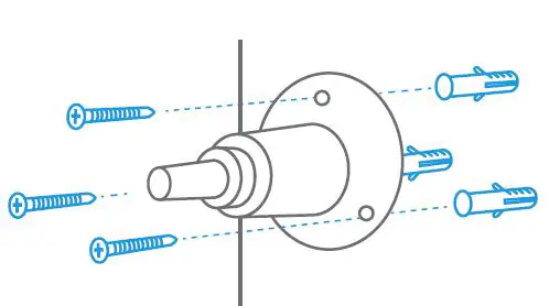 BAUHAUS 0108479B Solar Camera User Guide - Place the mounting bracket against the wall