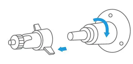 BAUHAUS 0108479B Solar Camera User Guide - Turn the knob of the mounting bracket counter clockwise