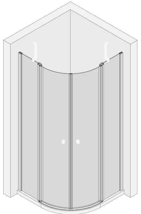 SCHULTE Runddusche Garant 2.0 90 X 90 Cm Profile Color Chrome Clear Glass -