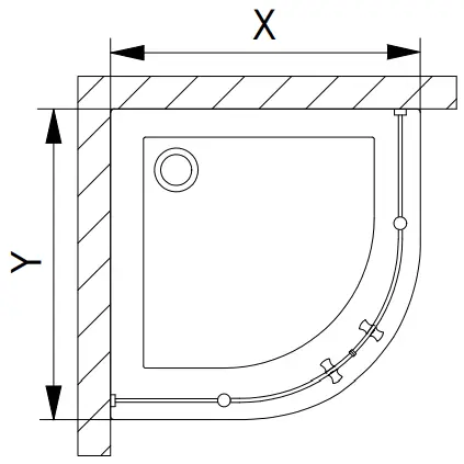 SCHULTE Runddusche Garant 2.0 90 X 90 Cm Profile Color Chrome Clear Glass - shower tray
