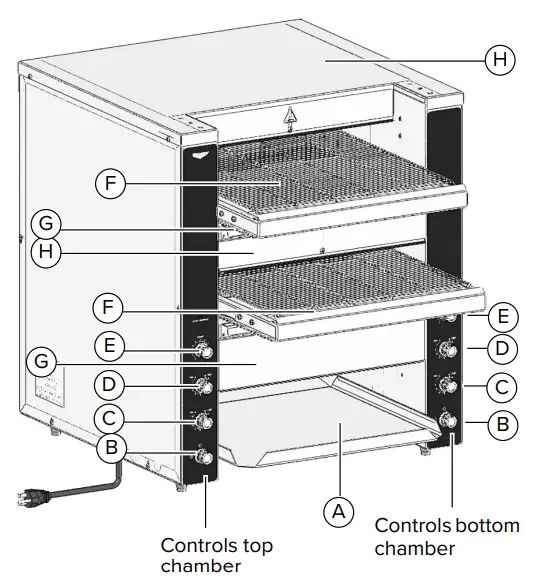 VOLLRATH CT4-208DUAL Dual Conveyor Toasters - Fig 2