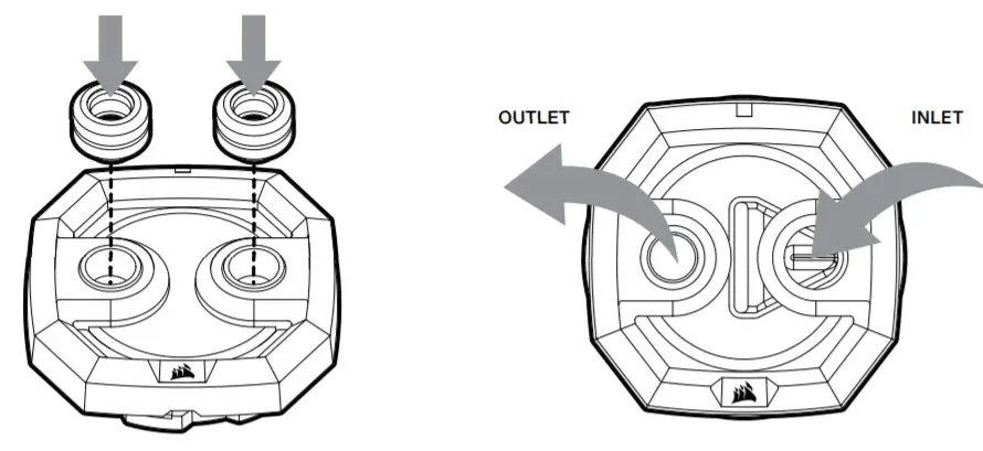 CORSAIR XC7 RGB Pro Socket 1200 1700 AM4 RGB CPU Water Block-Install the two