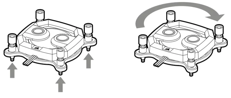 CORSAIR XC7 RGB Pro Socket 1200 1700 AM4 RGB CPU Water Block-MOUNTING BRACKET