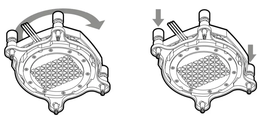 CORSAIR XC7 RGB Pro Socket 1200 1700 AM4 RGB CPU Water Block-Rotate it counter