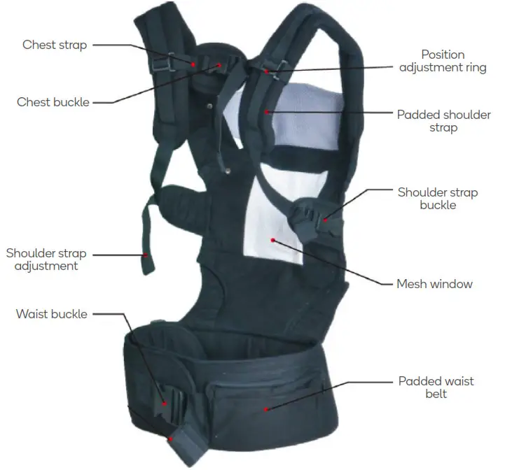 kogan BB3WBYCARYA Bubbli 3 Way Baby Carrier - OVERVIEW