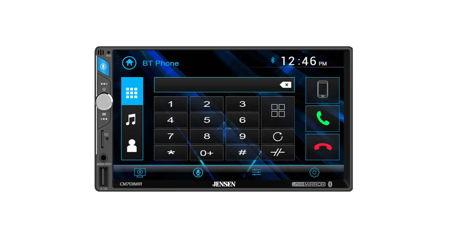 Jensen Cm701mir 7 Inch Touch Screen Multimedia Mechless Receiver Owner's Manual