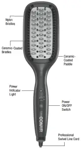 CONAIR BC8 Straightening Brush - overview