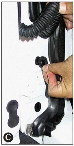 Ford T-Connect Transit Connect Installation Guide - Beginning on the driver’s side. Locate black plug above door