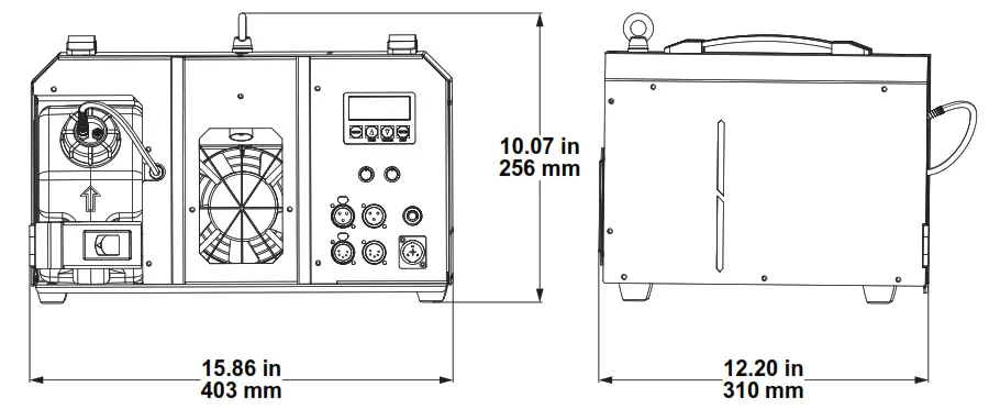 Chauvet Professional Amhaze ECO Machine - PRODUCT DIMENSION