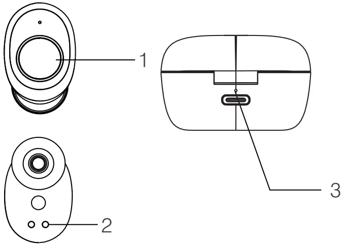 GoGEN TWS CREW Wireless Earbuds - DEVICE LAYOUT
