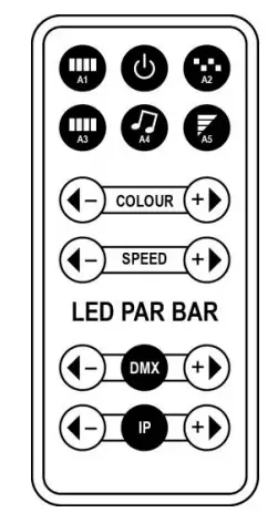 qtx PB 1214 LED Par Bar System - Remote Control Operation
