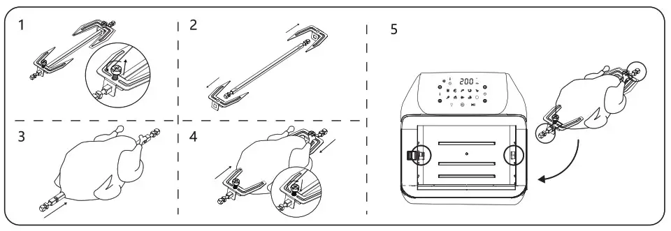 aigostar 300010YWJ Multifunctional Air Oven - put 3