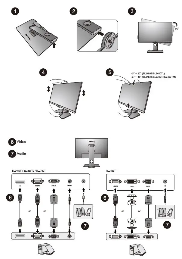 BenQ BL2483T Full HD LED Business Monitor FIG 1