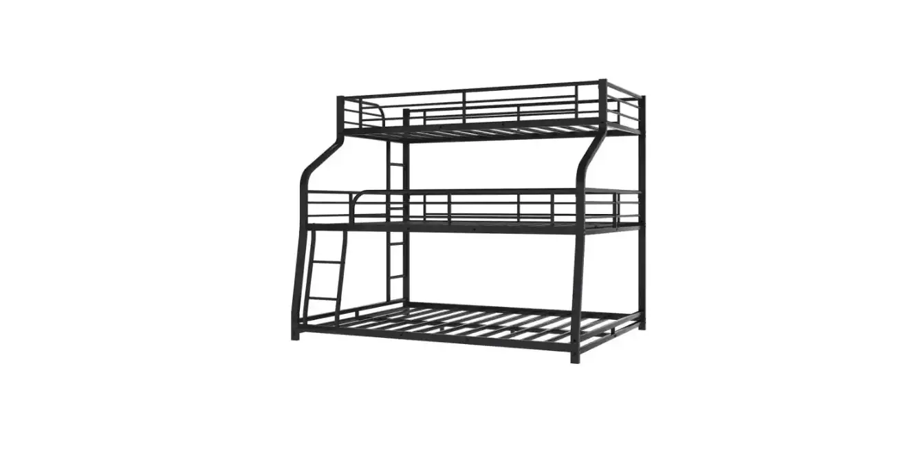 Angel Gx000609aab Twin Xl Over Full Xl Over Queen Size Triple Bunk Bed With Long And Short Ladder User Manual