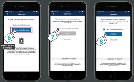 DIRECT CONNECTION STEPS