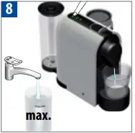 Empty and rinse the water tank