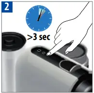 The machine can be turned into OFF