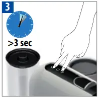 The machine can be turned into OFF