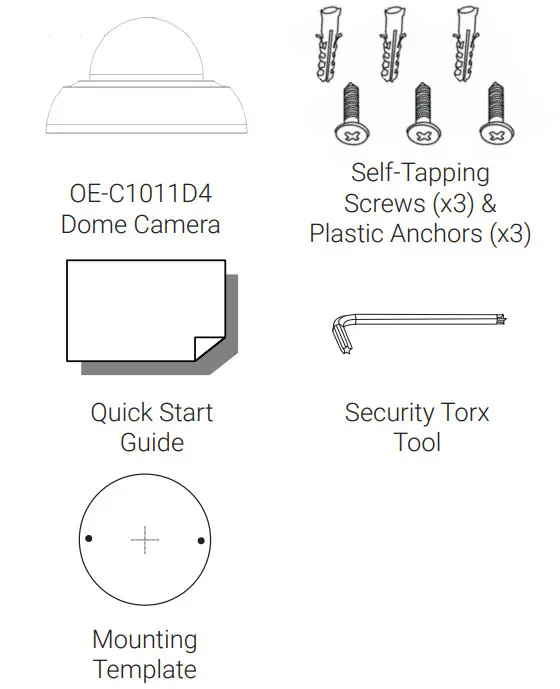 OpenEye OE C1011D4 4MP Indoor Micro Dome Camera - figure 1