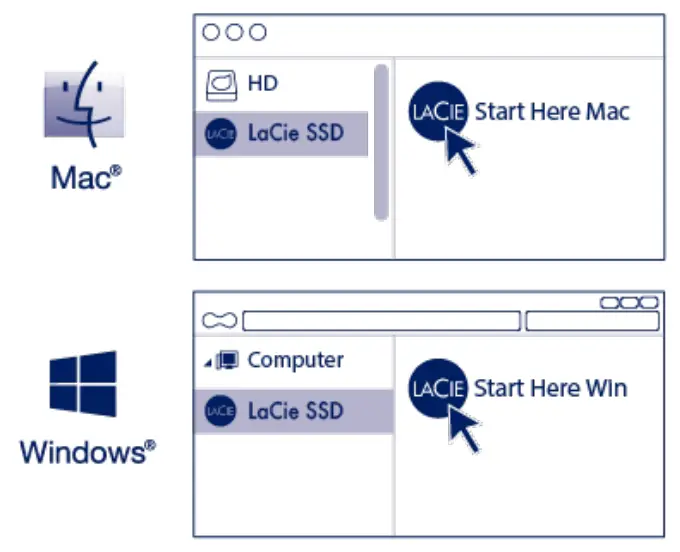 LACIE STHK500800 Portable SSD 500 GB External SSD Hard Drive USB C - manager such