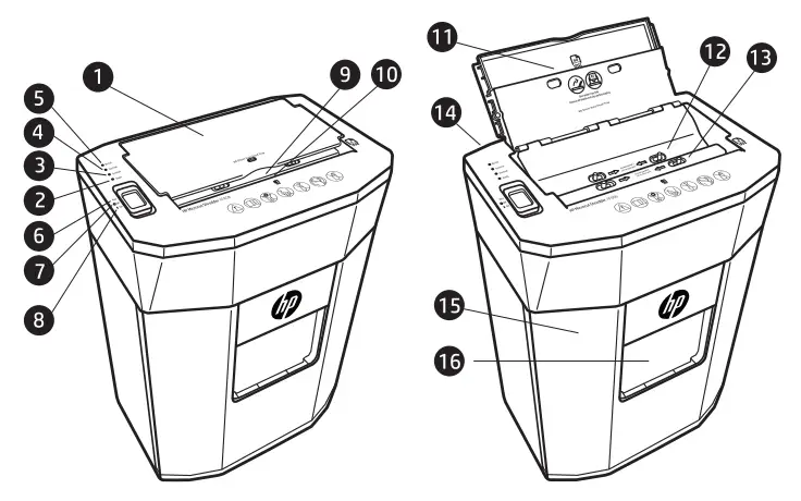 hp AF808 Auto Feed Microcut Paper Shredder-fig1