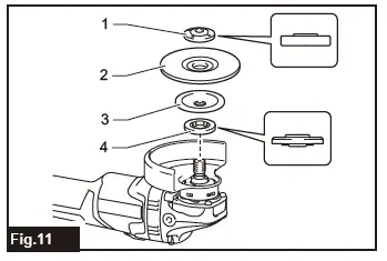 makita GA003G Cordless Angle Grinder fig 11