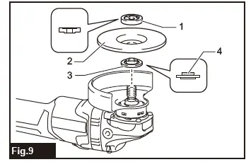 makita GA003G Cordless Angle Grinder fig 9